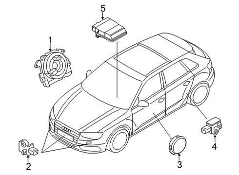 2024 Audi A3 Quattro Air Bag Components Diagram 2