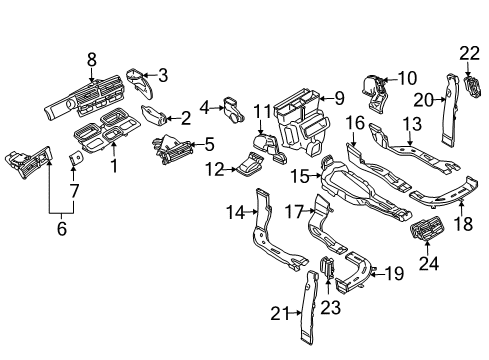 2008 Audi A6 Quattro Air Deflector Diagram for 4F0-819-383-A-9NQ