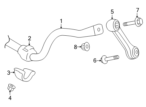 2012 Audi A5 Quattro Stabilizer Bar & Components Diagram 2