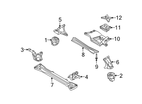 2008 Audi S6 Engine & Trans Mounting Diagram
