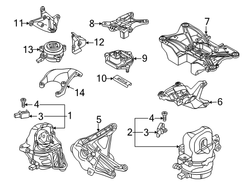 2025 Audi Q7 Engine & Trans Mounting Diagram 3