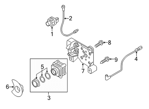 2020 Audi A8 Quattro Electrical Components - Front Bumper Diagram 7