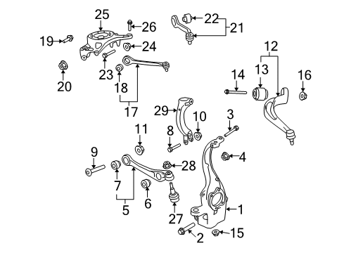 2013 Audi A5 Quattro Front Suspension Components Diagram 2