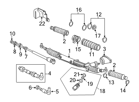1998 Audi A6 Quattro Gear Assembly Diagram for 4B1-422-052-EX
