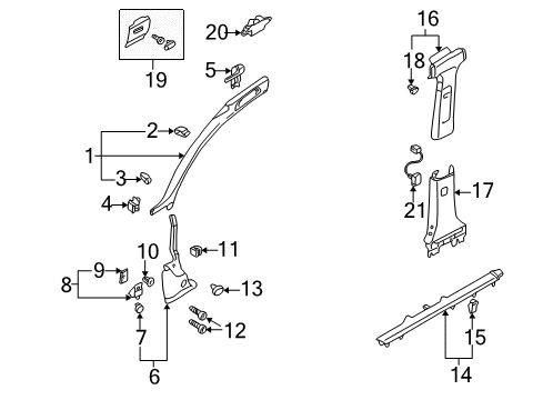 2001 Audi Allroad Quattro Scuff Plate Diagram for 4B0-853-905-A-7PE