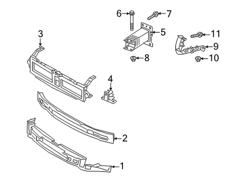 2025 Audi A5 Sportback Bumper & Components - Front Diagram