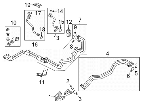 2025 Audi SQ7 Rear A/C Lines Diagram