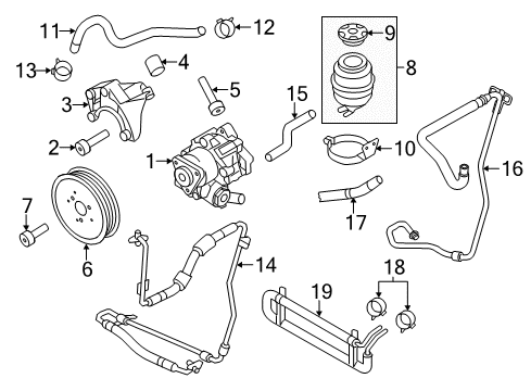 2011 Audi Q5 P/S Pump & Hoses Diagram 3