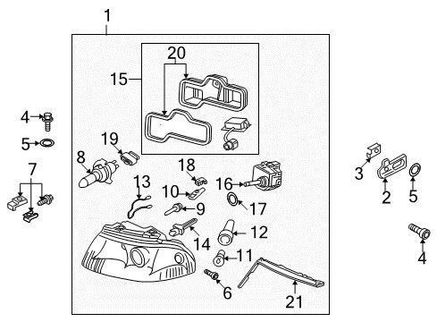 1998 Audi A6 Headlamps Diagram