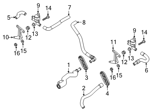 2018 Audi Q5 Hoses, Lines & Pipes Diagram