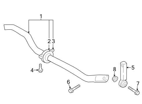 2024 Audi SQ8 e-tron Sportback Stabilizer Bar & Components Diagram 4