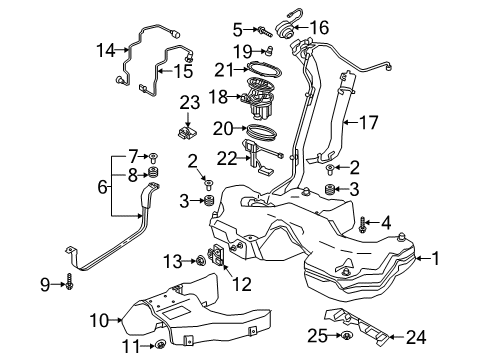 2019 Audi S5 Sportback Cap Diagram for 5WA-201-550-BD