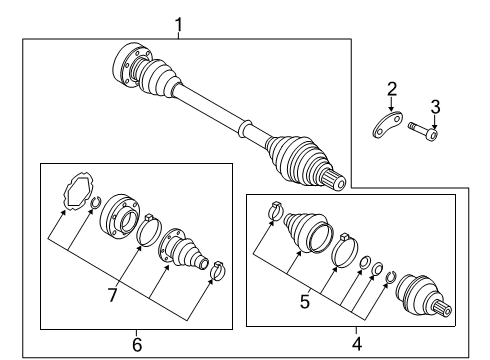 2016 Audi A3 Sportback e-tron Drive Axles - Rear Diagram