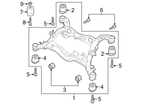 2024 Audi S8 Suspension Mounting - Rear Diagram 2