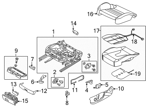 2016 Audi A3 Side Cover Retainer Diagram for 8T0-881-560-B