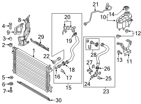 2017 Audi A4 Quattro Radiator & Components Diagram 2