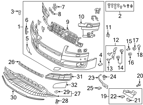 2018 Audi A8 Quattro Bumper & Components - Front Diagram 2