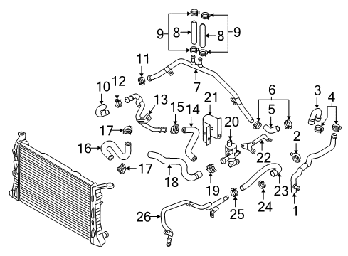 2018 Audi RS7 Hoses, Lines & Pipes Diagram 4