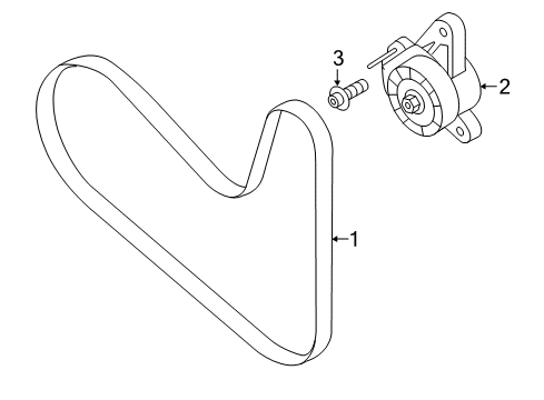 2015 Audi A3 Belts & Pulleys - Belts Diagram 3