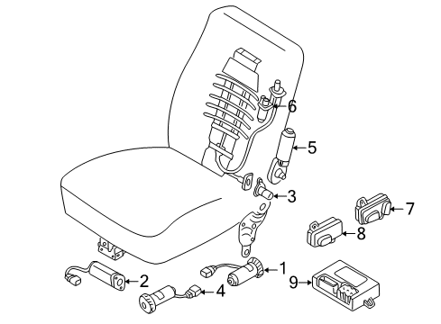 2000 Audi A6 Adjust Motor Diagram for 3B0-959-762-AD