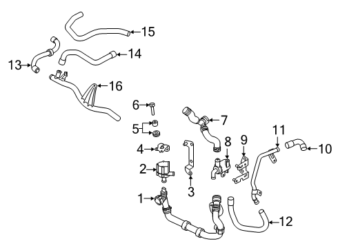 2019 Audi A3 Quattro Hoses, Lines & Pipes Diagram 7