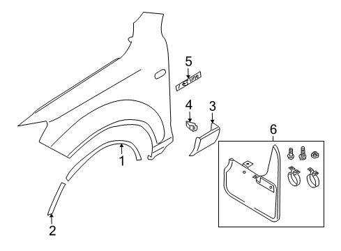 2008 Audi Q7 Exterior Trim - Fender Diagram