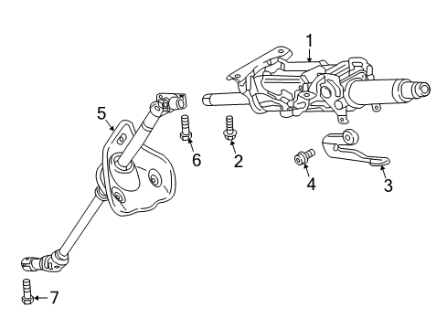 2017 Audi Q7 Steering Column Assembly Diagram 2