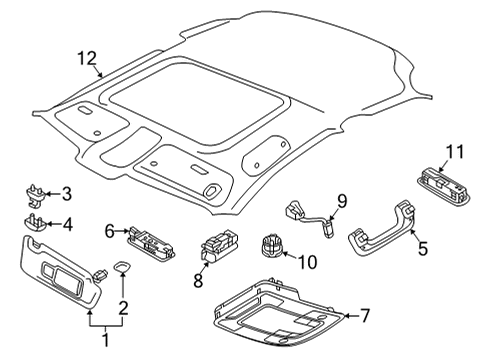 2024 Audi A3 Quattro Interior Trim - Roof