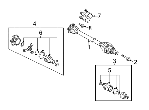 2016 Audi S5 Drive Axles - Front Diagram 2