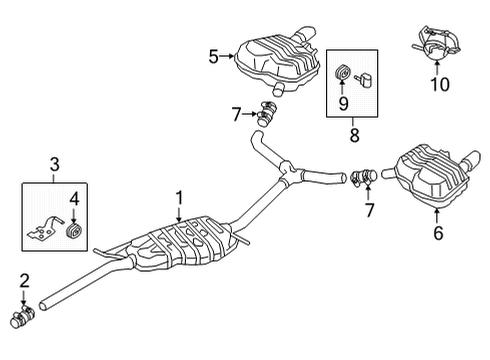 2025 Audi A4 allroad Exhaust Components Diagram 2