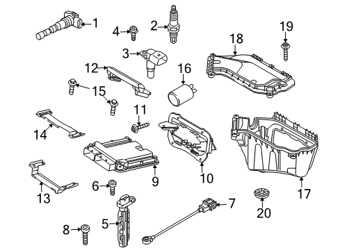 2008 Audi A5 Quattro Knock Sensor Diagram for 06E-905-377-K