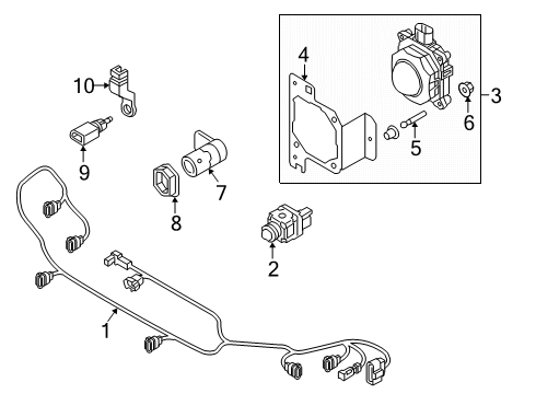 2020 Audi Q5 Electrical Components - Front Bumper Diagram 2