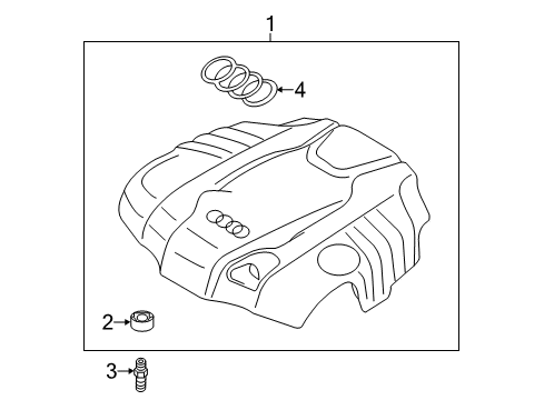 2014 Audi A7 Quattro Engine Appearance Cover Diagram