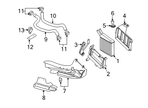 2005 Audi TT Quattro Outlet Hose Diagram for 8N0-121-049-A