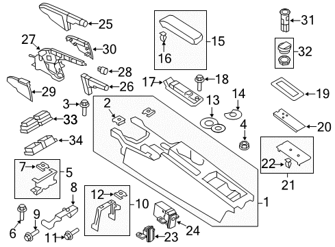 2011 Audi TT Quattro Center Console Diagram