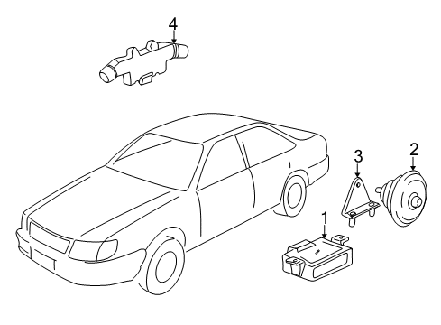 1998 Audi A8 Quattro Anti-Theft Components Diagram