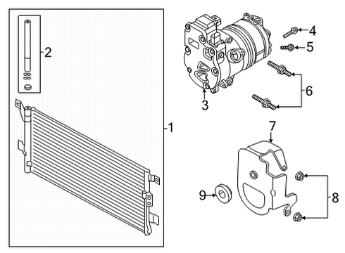 2021 Audi A7 Sportback A/C Condenser Diagram