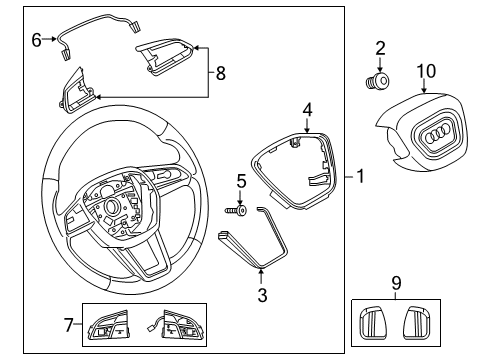 2020 Audi A6 Quattro Steering Wheel & Trim
