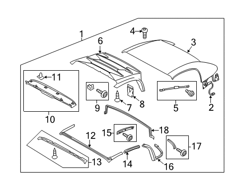 2015 Audi R8 Center Seal Retainer Diagram for 427-898-406