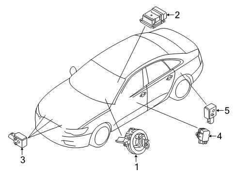 2016 Audi A7 Quattro Air Bag Components Diagram 2