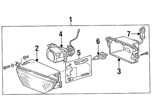 1995 Audi Cabriolet Bulbs Diagram