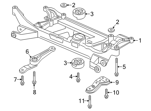 2021 Audi TT Quattro Suspension Mounting - Front Diagram