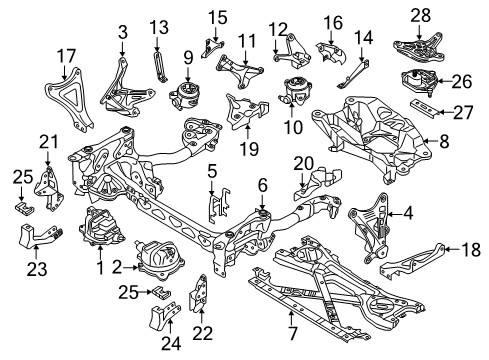 2012 Audi A8 Quattro Engine & Trans Mounting Diagram 2