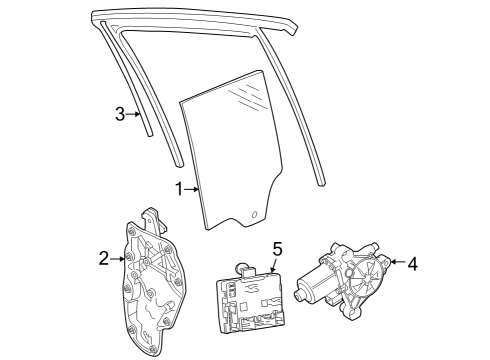 2022 Audi Q4 e-tron Glass - Door Diagram 2