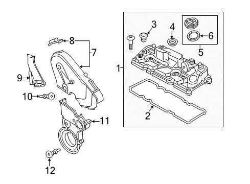 2015 Audi A3 Valve & Timing Covers Diagram
