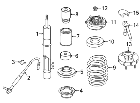 2021 Audi RS5 Sportback Struts & Components Diagram