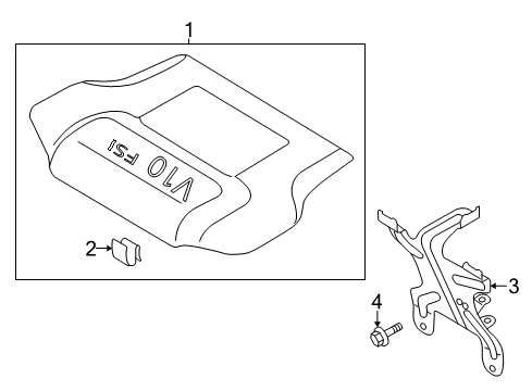 2014 Audi R8 Engine Appearance Cover Diagram 4