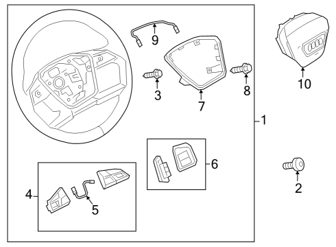 2020 Audi e-tron Sportback Steering Wheel Diagram for 4KE-419-091-A-JQM