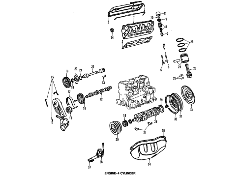 1989 Audi 80 Camshaft & Timing Diagram