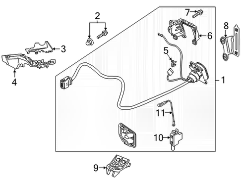 2020 Audi e-tron Sportback Fender & Components Diagram 3